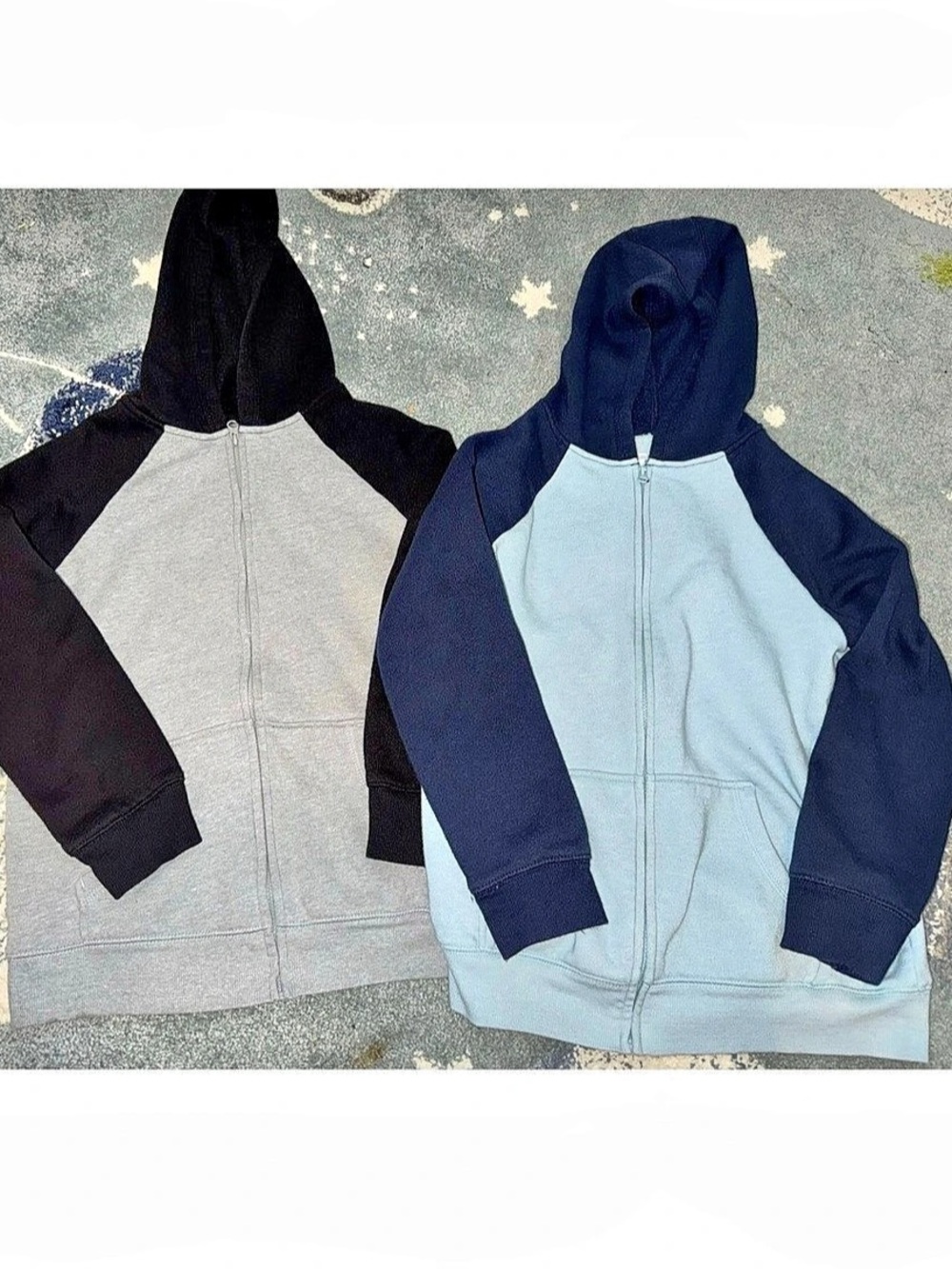 Kids Color-Block Zip Hoodies